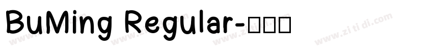 BuMing Regular字体转换